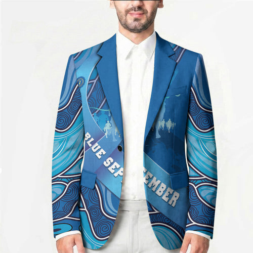 Australia Blue September Running Blazer Blue Ribbon I'm Running For My Dad
