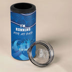 Australia Blue September Running 4 in 1 Can Cooler Tumbler Blue Ribbon I'm Running For My Dad