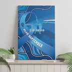 Australia Blue September Running Canvas Wall Art Blue Ribbon I'm Running For My Dad