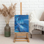 Australia Blue September Running Canvas Wall Art Blue Ribbon I'm Running For My Dad