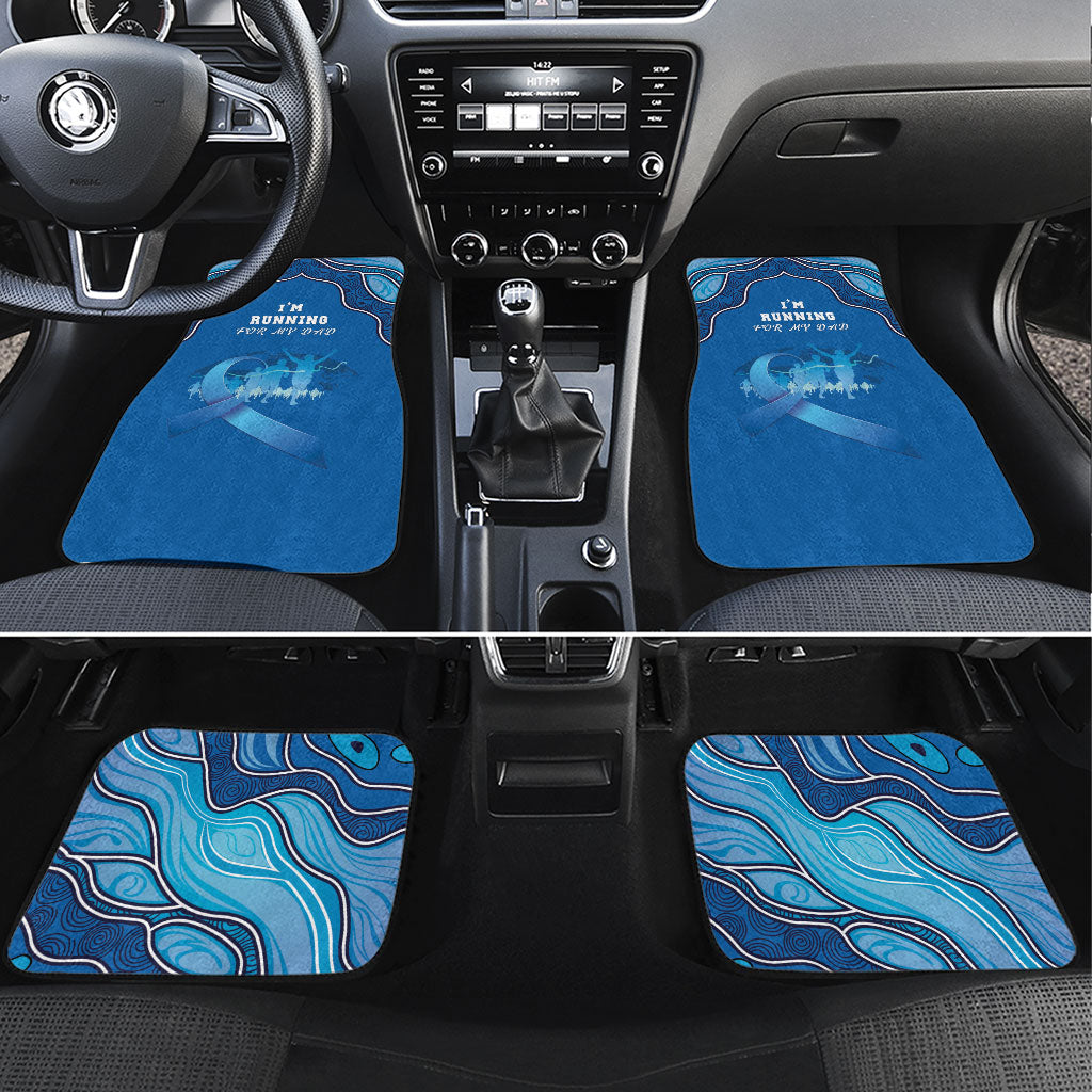 Australia Blue September Running Car Mats Blue Ribbon I'm Running For My Dad