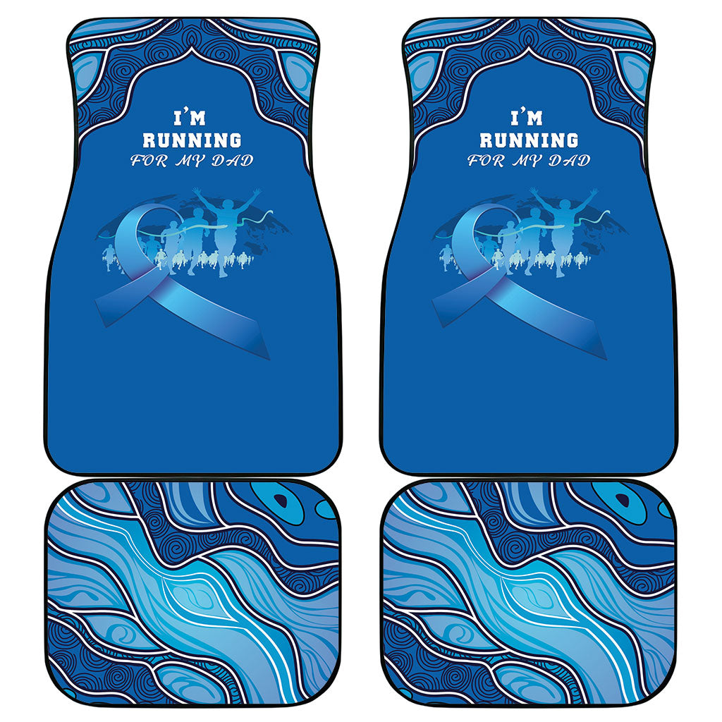 Australia Blue September Running Car Mats Blue Ribbon I'm Running For My Dad