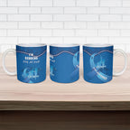 Australia Blue September Running Ceramic Mug Blue Ribbon I'm Running For My Dad