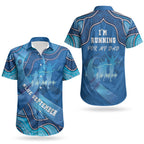 Australia Blue September Running Couples Matching Off Shoulder Maxi Dress and Hawaiian Shirt Blue Ribbon I'm Running For My Dad