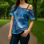 Australia Blue September Running Cross Shoulder Shirt Blue Ribbon I'm Running For My Dad