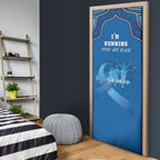 Australia Blue September Running Door Cover Blue Ribbon I'm Running For My Dad