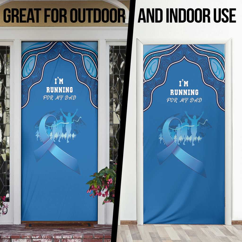 Australia Blue September Running Door Cover Blue Ribbon I'm Running For My Dad