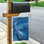 Australia Blue September Running Garden Flag Blue Ribbon I'm Running For My Dad