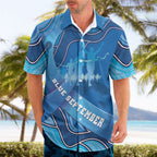 Australia Blue September Running Hawaiian Shirt Blue Ribbon I'm Running For My Dad