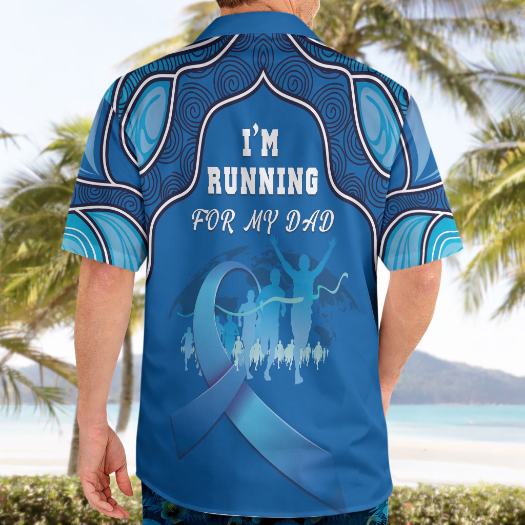 Australia Blue September Running Hawaiian Shirt Blue Ribbon I'm Running For My Dad