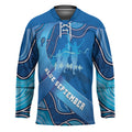 Australia Blue September Running Hockey Jersey Blue Ribbon I'm Running For My Dad