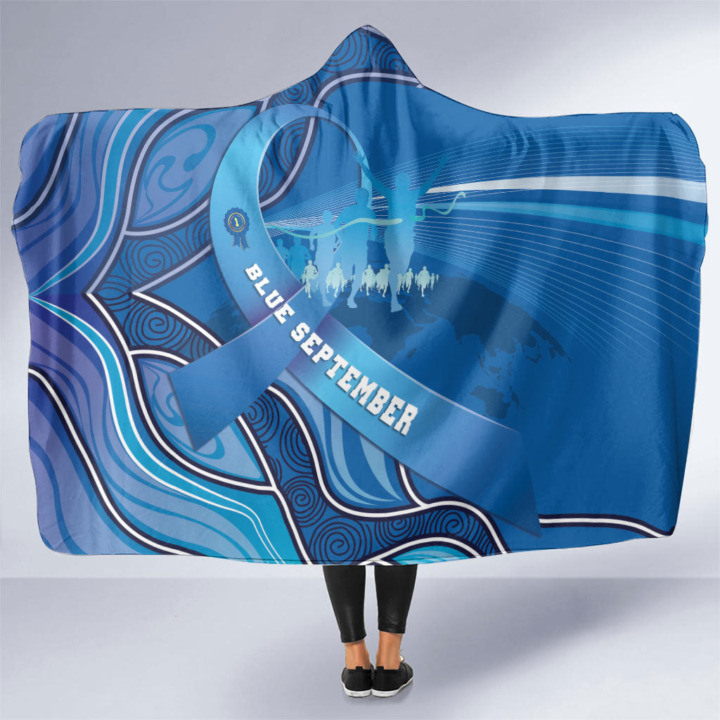 Australia Blue September Running Hooded Blanket Blue Ribbon I'm Running For My Dad