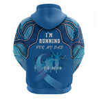 Australia Blue September Running Hoodie Blue Ribbon I'm Running For My Dad