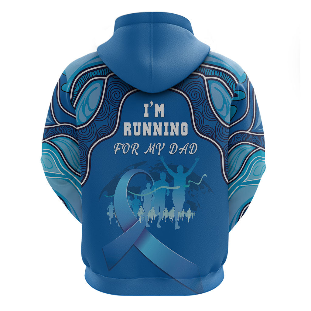 Australia Blue September Running Hoodie Blue Ribbon I'm Running For My Dad