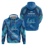 Australia Blue September Running Hoodie Blue Ribbon I'm Running For My Dad