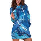 Australia Blue September Running Hoodie Dress Blue Ribbon I'm Running For My Dad