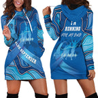 Australia Blue September Running Hoodie Dress Blue Ribbon I'm Running For My Dad