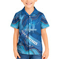 Australia Blue September Running Kid Hawaiian Shirt Blue Ribbon I'm Running For My Dad