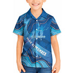 Australia Blue September Running Kid Hawaiian Shirt Blue Ribbon I'm Running For My Dad