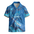 Australia Blue September Running Kid Hawaiian Shirt Blue Ribbon I'm Running For My Dad