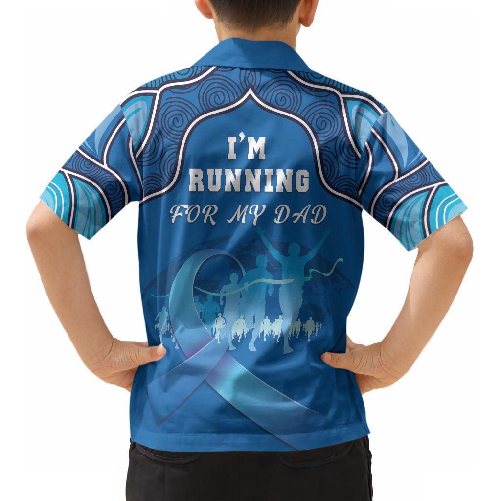 Australia Blue September Running Kid Hawaiian Shirt Blue Ribbon I'm Running For My Dad