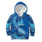 Australia Blue September Running Kid Hoodie Blue Ribbon I'm Running For My Dad