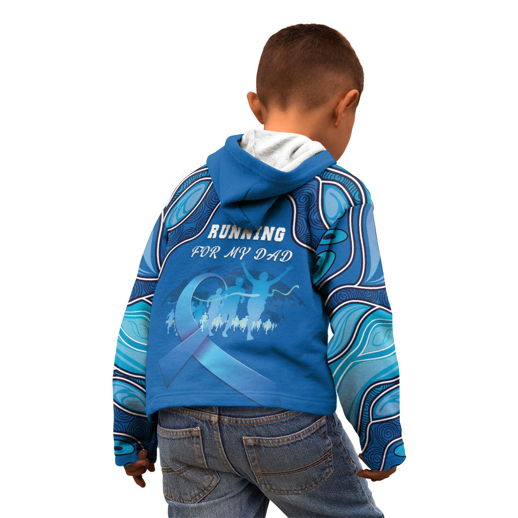 Australia Blue September Running Kid Hoodie Blue Ribbon I'm Running For My Dad