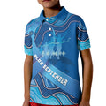 Australia Blue September Running Kid Polo Shirt Blue Ribbon I'm Running For My Dad