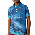 Australia Blue September Running Kid Polo Shirt Blue Ribbon I'm Running For My Dad