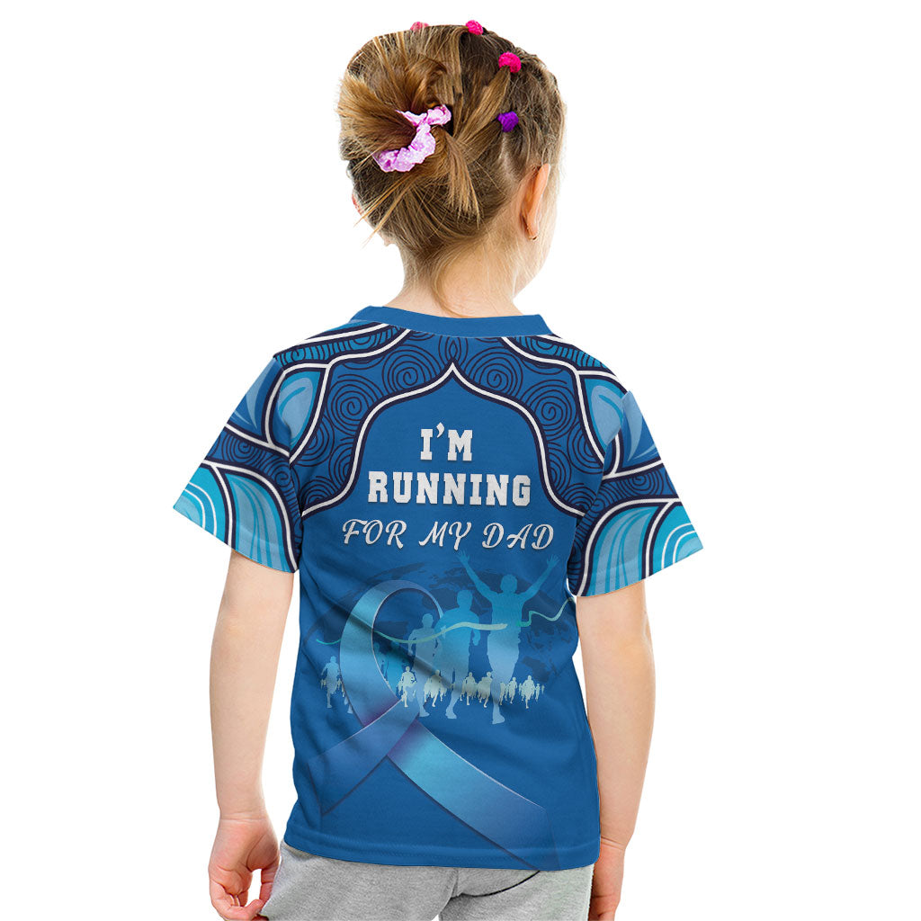 Australia Blue September Running Kid T Shirt Blue Ribbon I'm Running For My Dad