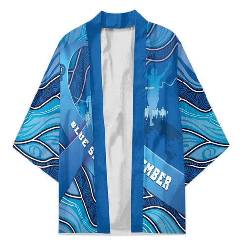 Australia Blue September Running Kimono Blue Ribbon I'm Running For My Dad
