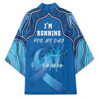 Australia Blue September Running Kimono Blue Ribbon I'm Running For My Dad