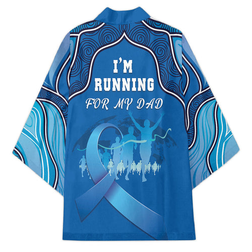Australia Blue September Running Kimono Blue Ribbon I'm Running For My Dad