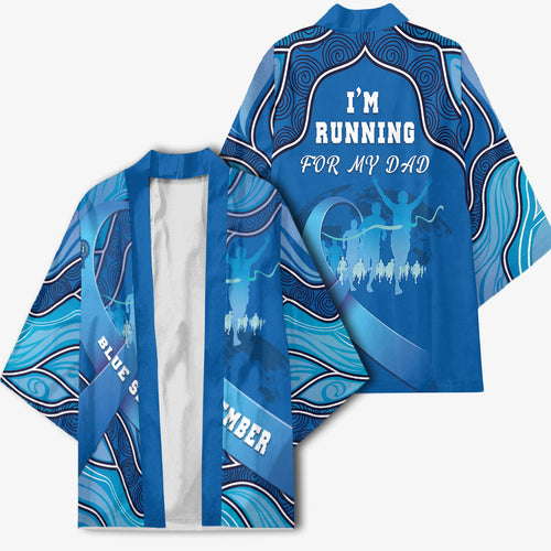 Australia Blue September Running Kimono Blue Ribbon I'm Running For My Dad