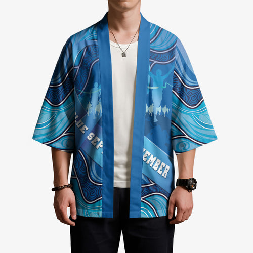 Australia Blue September Running Kimono Blue Ribbon I'm Running For My Dad