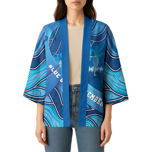 Australia Blue September Running Kimono Blue Ribbon I'm Running For My Dad