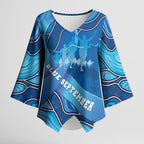 Australia Blue September Running Kimono Sleeve Blouse Blue Ribbon I'm Running For My Dad