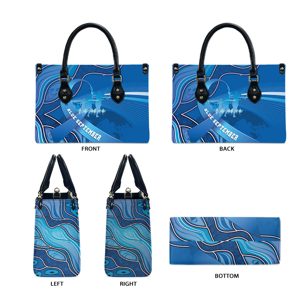 Australia Blue September Running Leather Bag Blue Ribbon I'm Running For My Dad
