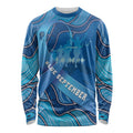 Australia Blue September Running Long Sleeve Shirt Blue Ribbon I'm Running For My Dad