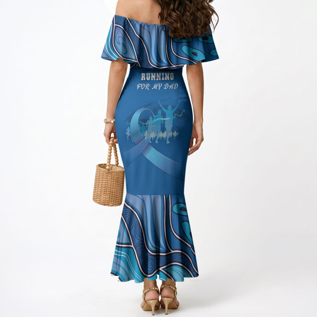 Australia Blue September Running Mermaid Dress Blue Ribbon I'm Running For My Dad