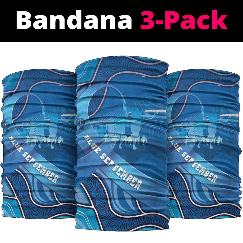 Australia Blue September Running Neck Gaiter Blue Ribbon I'm Running For My Dad