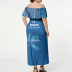 Australia Blue September Running Off Shoulder Maxi Dress Blue Ribbon I'm Running For My Dad