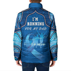 Australia Blue September Running Padded Jacket Blue Ribbon I'm Running For My Dad
