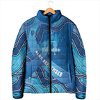 Australia Blue September Running Padded Jacket Blue Ribbon I'm Running For My Dad