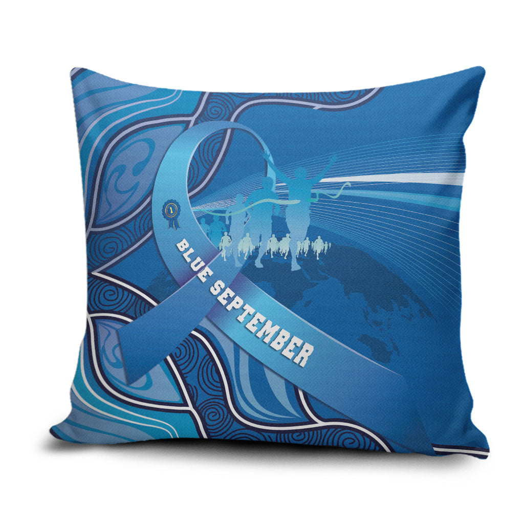 Australia Blue September Running Pillow Cover Blue Ribbon I'm Running For My Dad