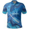 Australia Blue September Running Polo Shirt Blue Ribbon I'm Running For My Dad