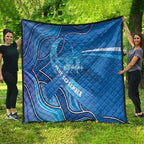 Australia Blue September Running Quilt Blue Ribbon I'm Running For My Dad