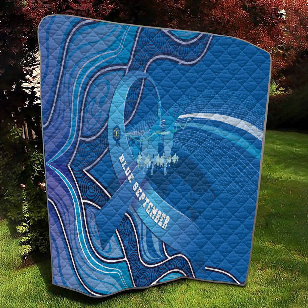 Australia Blue September Running Quilt Blue Ribbon I'm Running For My Dad