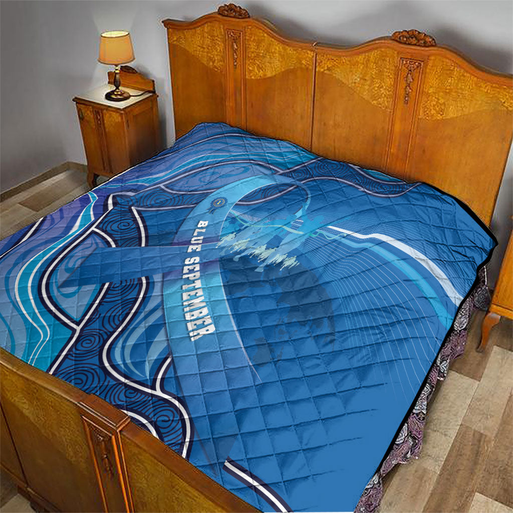 Australia Blue September Running Quilt Blue Ribbon I'm Running For My Dad