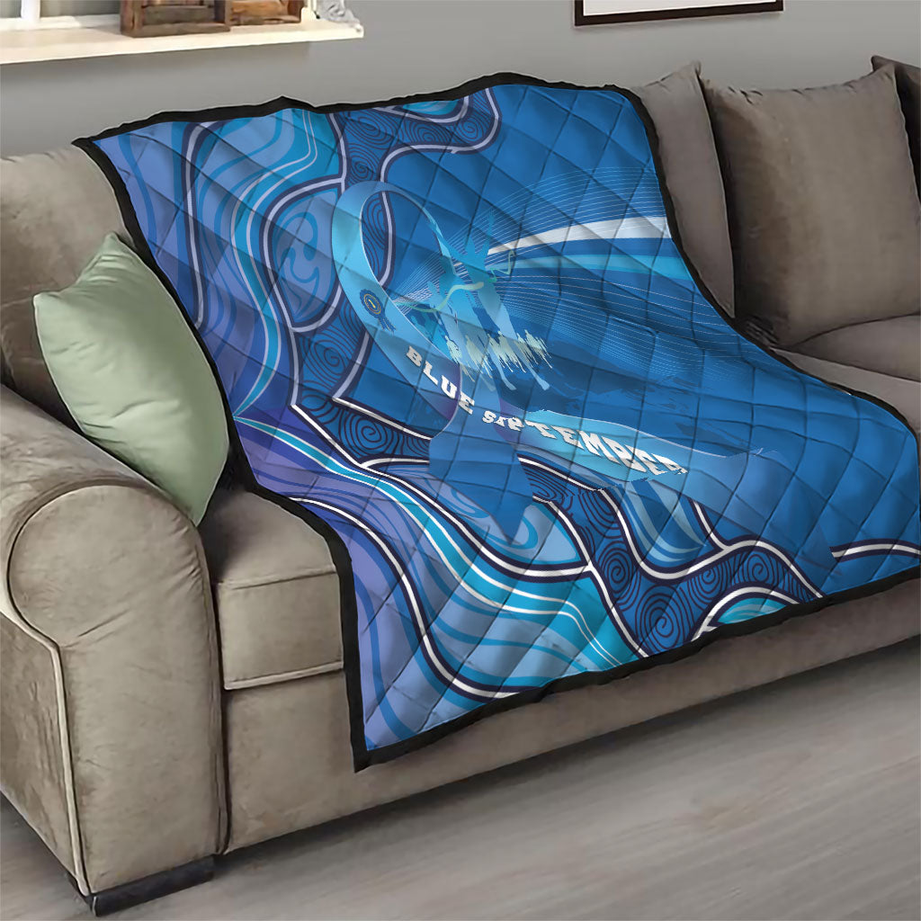 Australia Blue September Running Quilt Blue Ribbon I'm Running For My Dad
